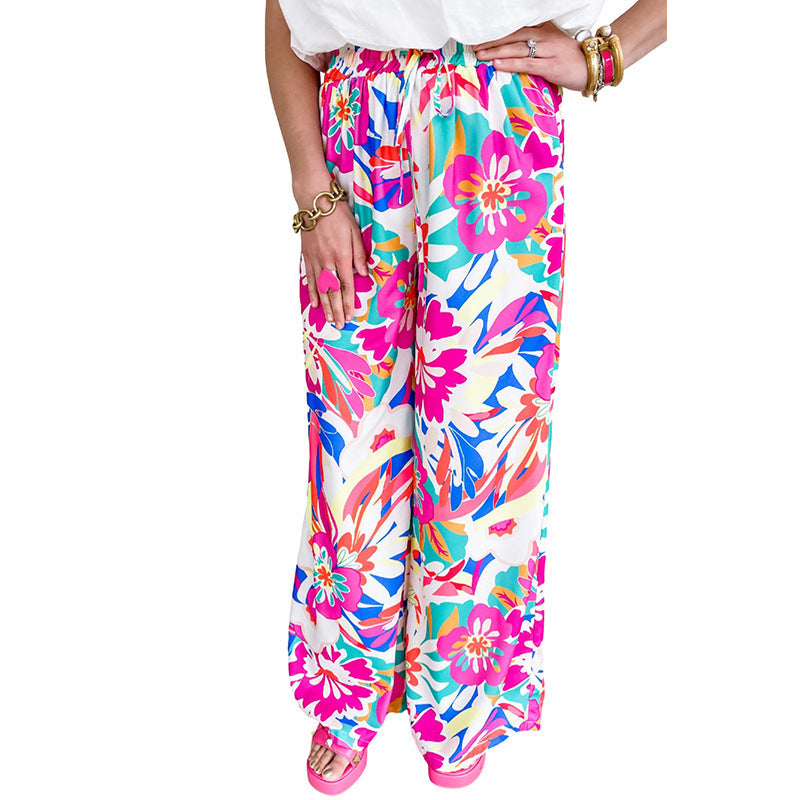 Trendy floral wide pants for women Lune London