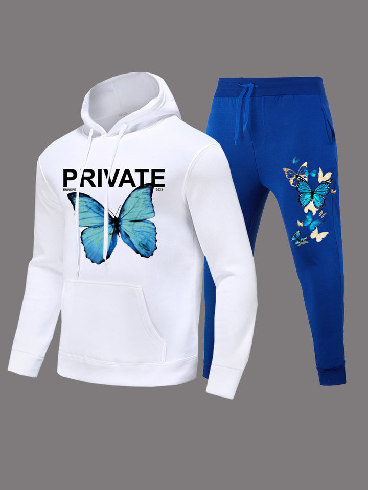 Women's hoodie and jogger set with a unique butterfly design Lune London
