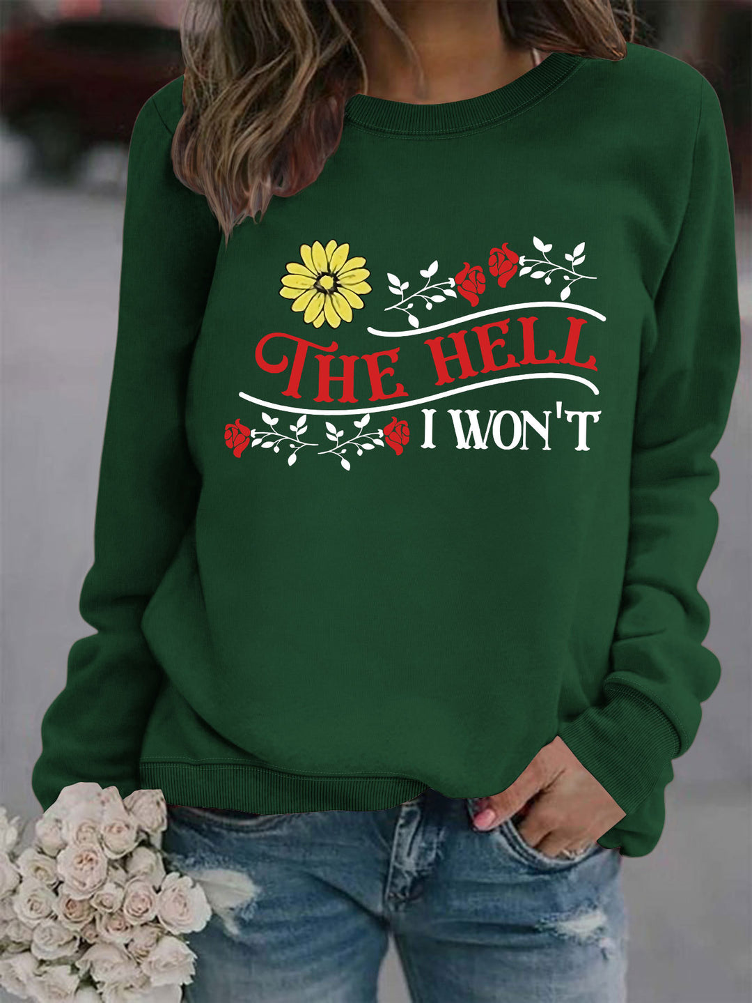 Sweatshirt pour femmes avec motif ludique et coupe confortable Chic & Stil