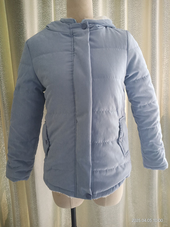Quilted transitional jacket for women with hood and practical pockets Lune London