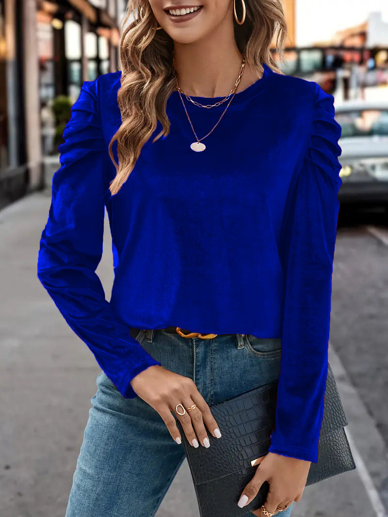 Ladies Elegant Long Sleeve Shirt with Ruffles Lune London