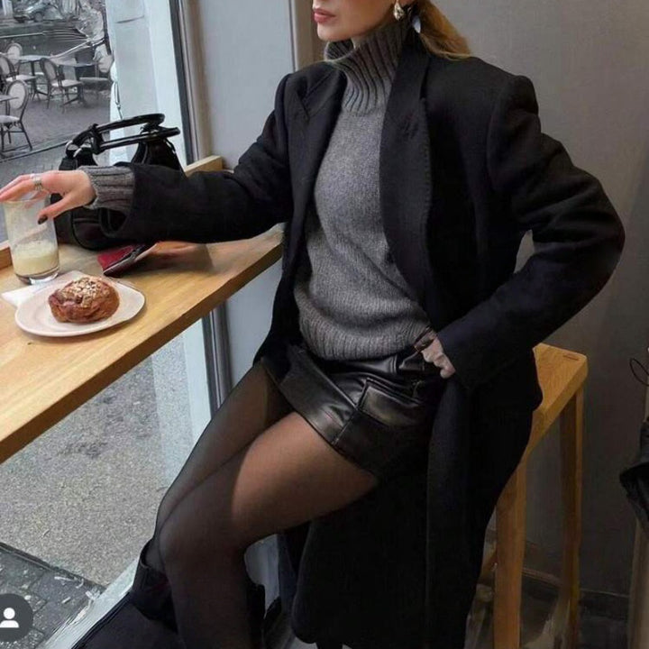 Ladies high quality funnel neck sweater with oversized casual fit Lune London