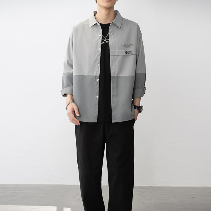 Striped long sleeve shirt for men with pockets Lune London