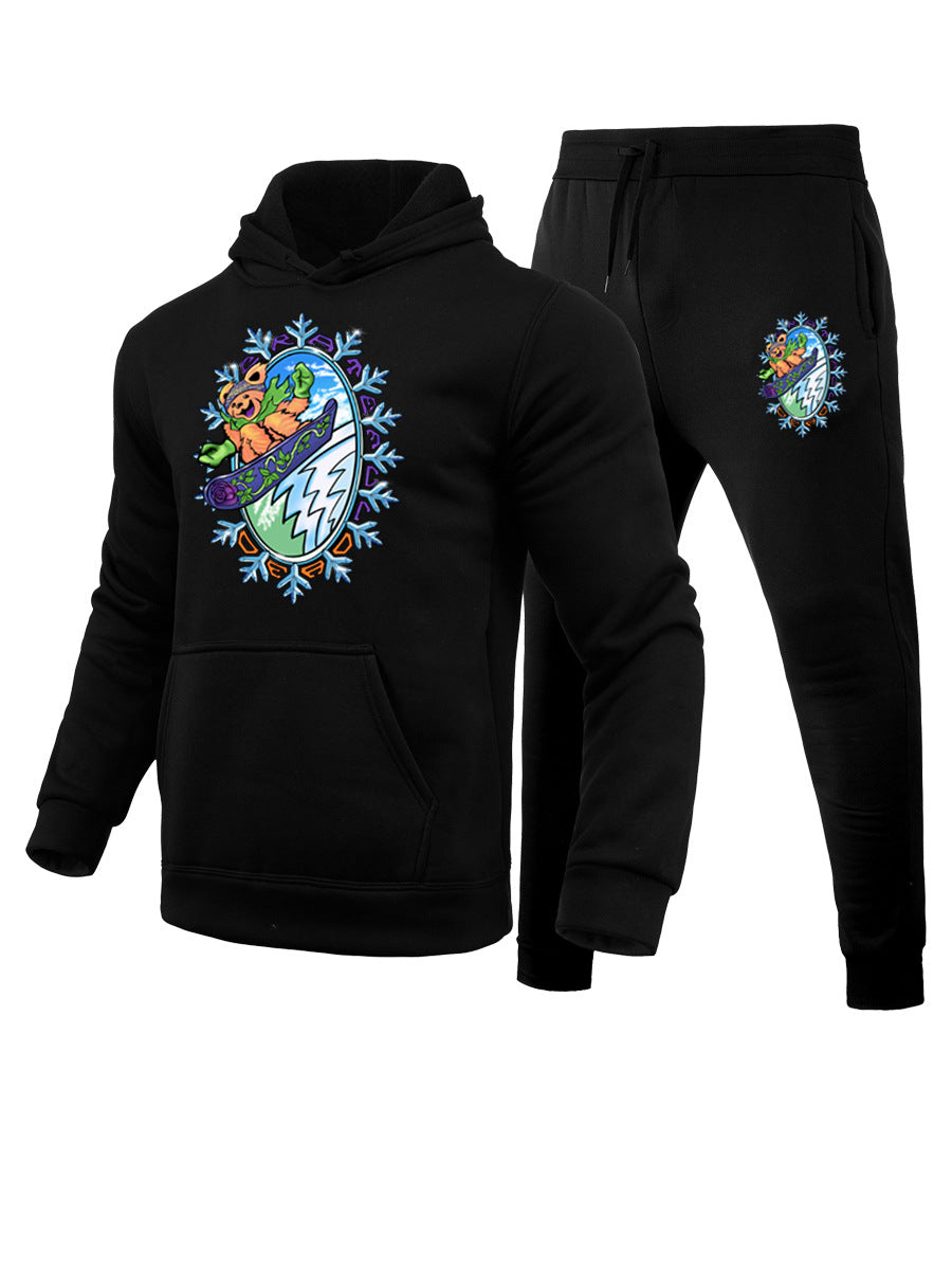 Ladies hooded tracksuit with trendy animal print Lune London