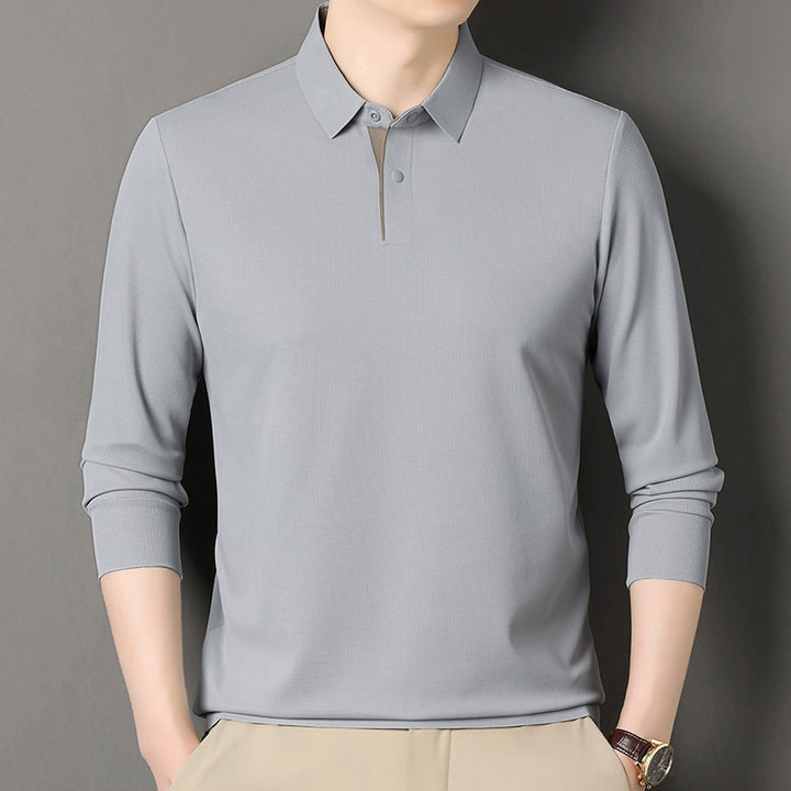 Men's 3/4 Sleeve Polo in Breathable Functional Fabric Lune London