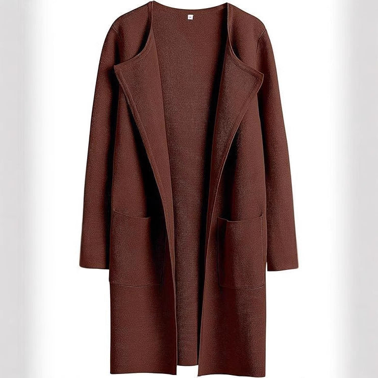 Knit coat for women with a relaxed fit and practical pockets Lune London
