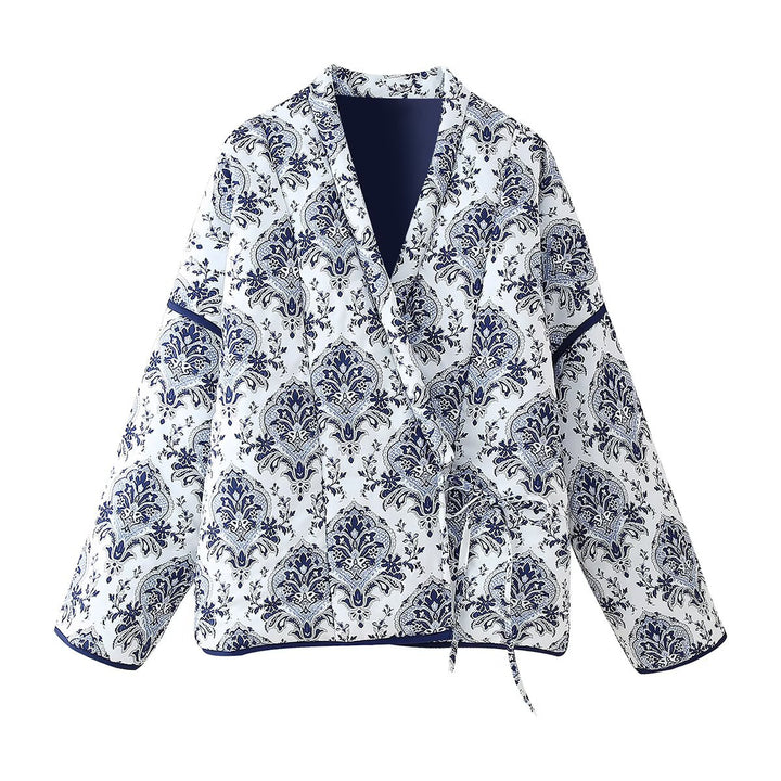Quilted jacket for women with floral design and modern cut Lune London