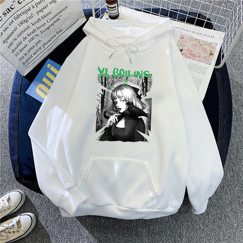 Women's hooded sweatshirt with avant-garde graphic design Chic & Stil