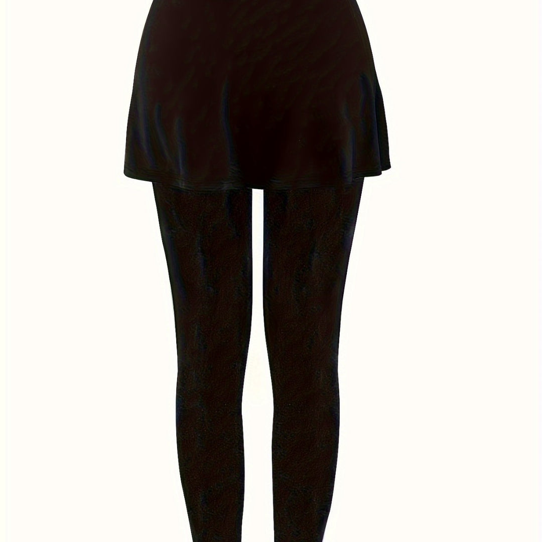 Leggings for women with a skirt-like lining and high waist Lune London
