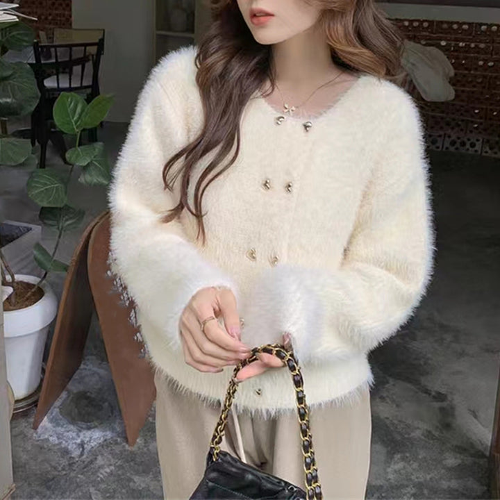 Cardigan confortable pour femmes avec des boutons décoratifs Chic & Stil