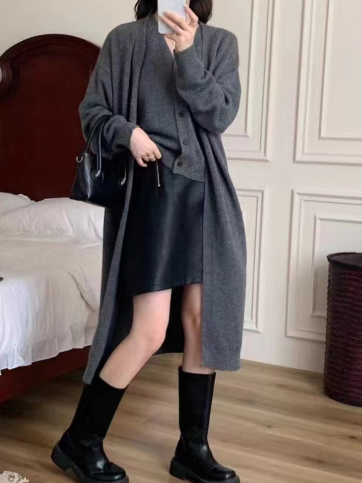 Women Long Sleeve Cardigan with Chic and Stylish Decorative Button Design