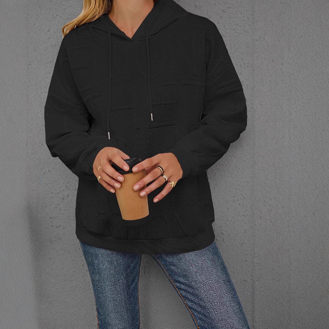 Haut de survêtement surdimensionné pour femmes avec design texturé Chic & Stil