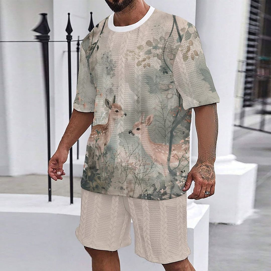 Casual men's set with floral print Lune London