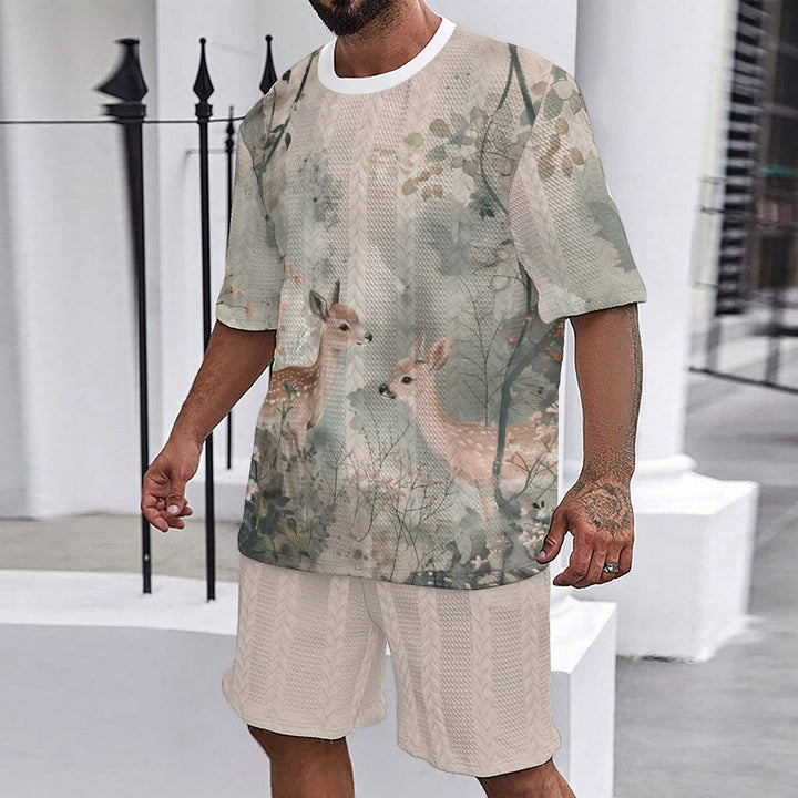 Casual men's set with floral print Lune London