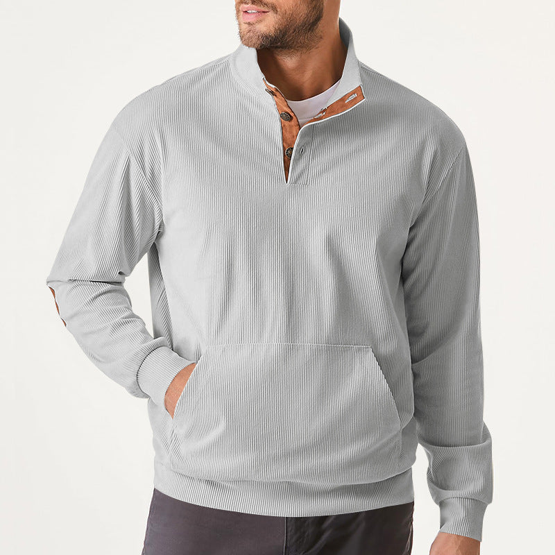 Men's highly functional sweatshirt with a high collar and practical kangaroo pocket Lune London