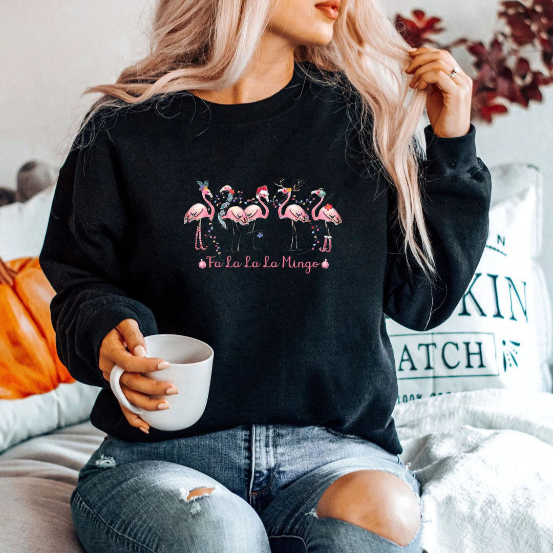 Sweatshirt pour femmes avec motif flamant rose original et coupe décontractée Chic & Stil