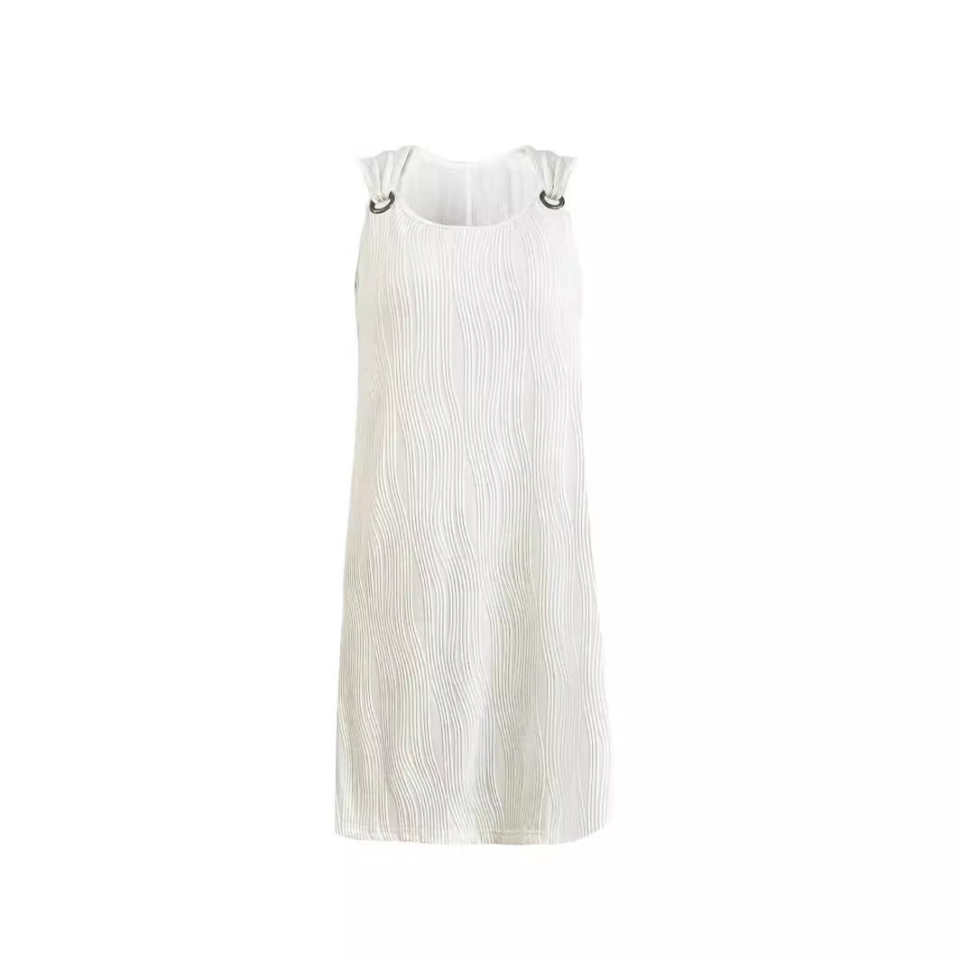 Summer wrap dress for women with elegant details on the straps and a side slit Lune London