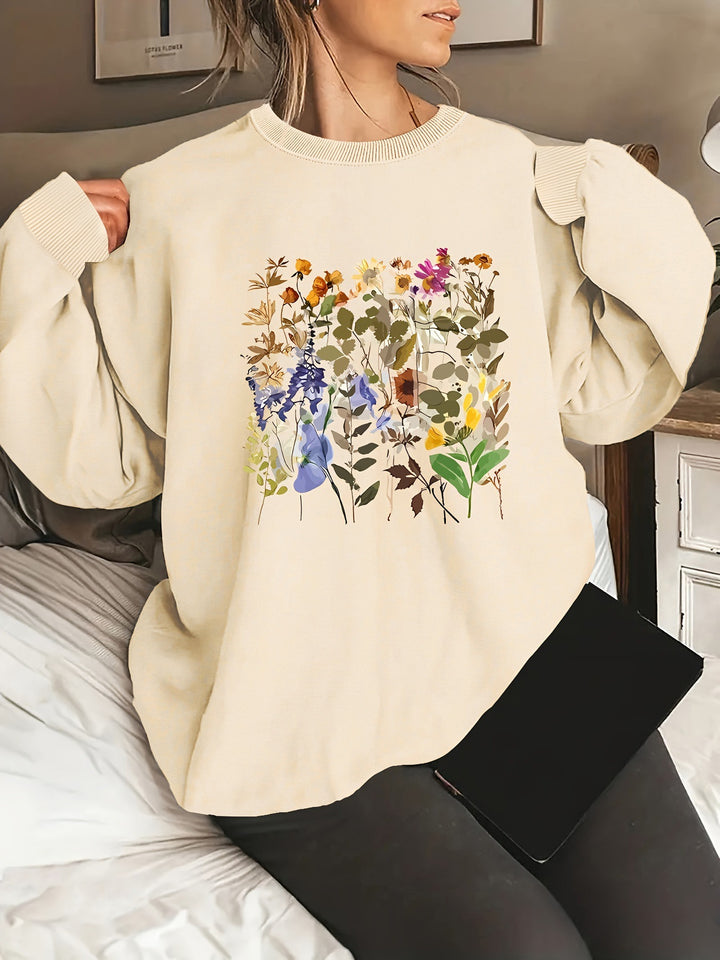 Sweat-shirt pour femmes avec motifs floraux et coupe confortable Chic & Stil