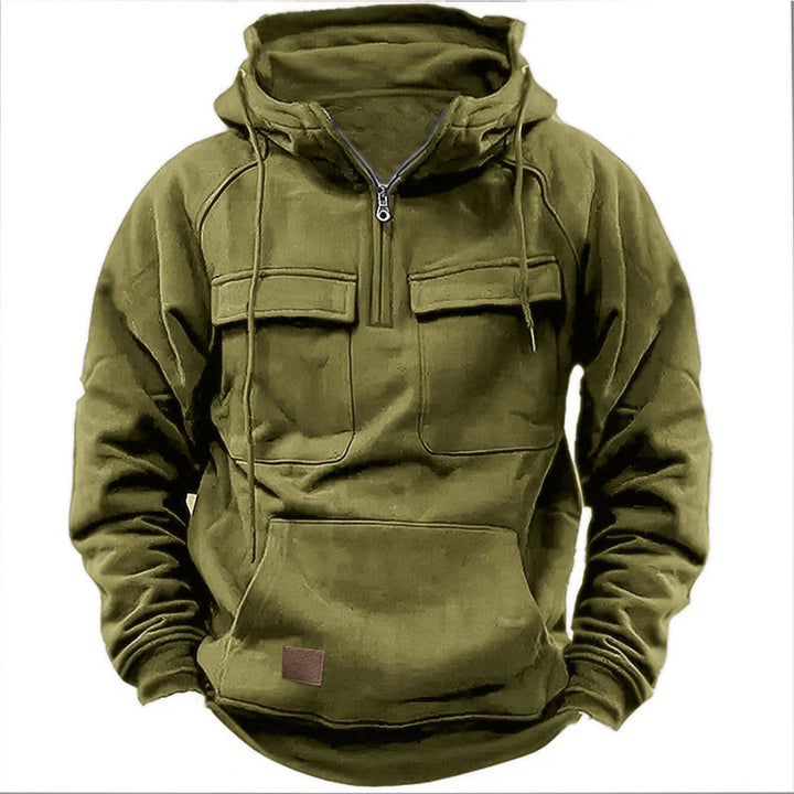 Men's fleece hoodie with convenient zipper and large pockets Lune London