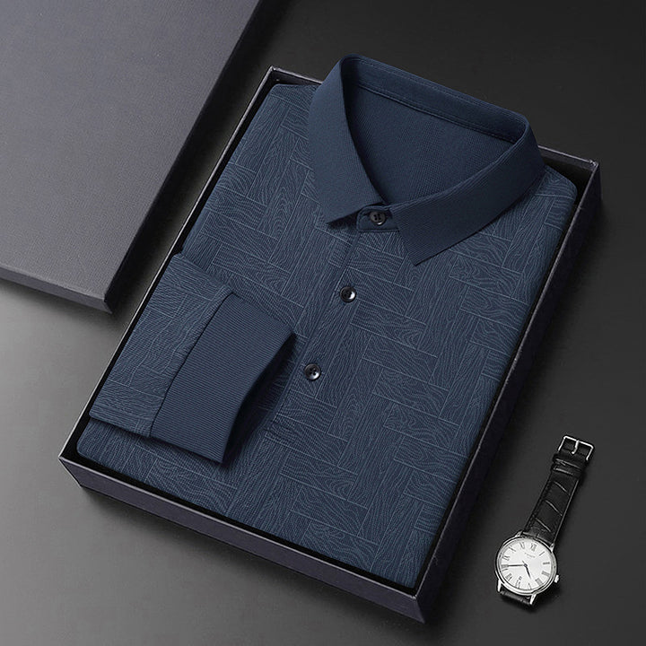 Stylish men's polo shirt with a refined structure design and an elegant button placket Lune London