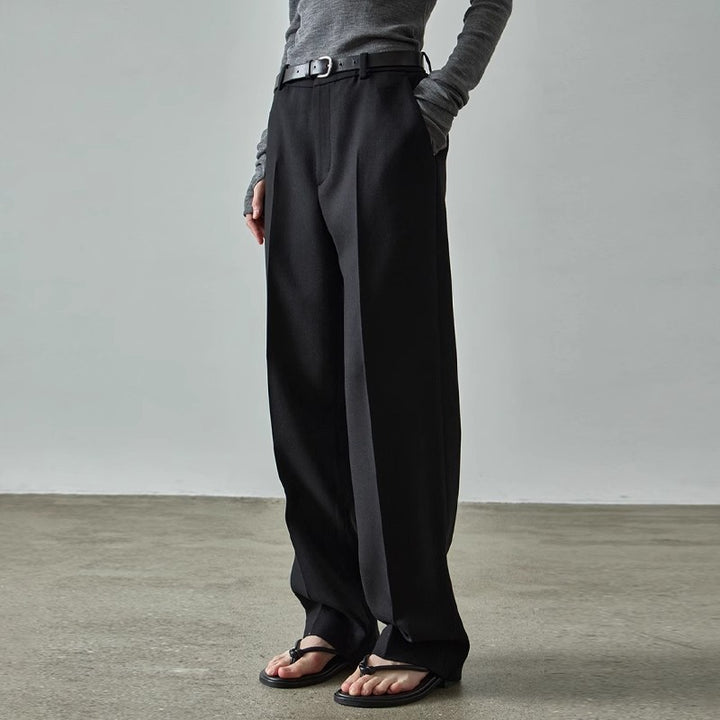 Pantalons de costume à coupe large pour femmes avec taille haute Chic & Stil