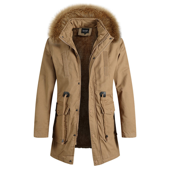 Warm winter jacket for men with removable hood and fleece lining Lune London