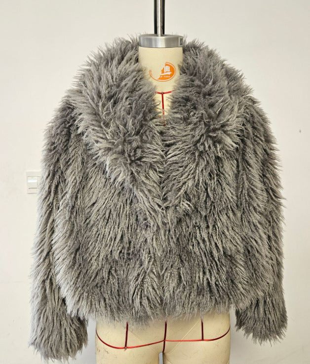 Oversized faux fur jacket for women Lune London