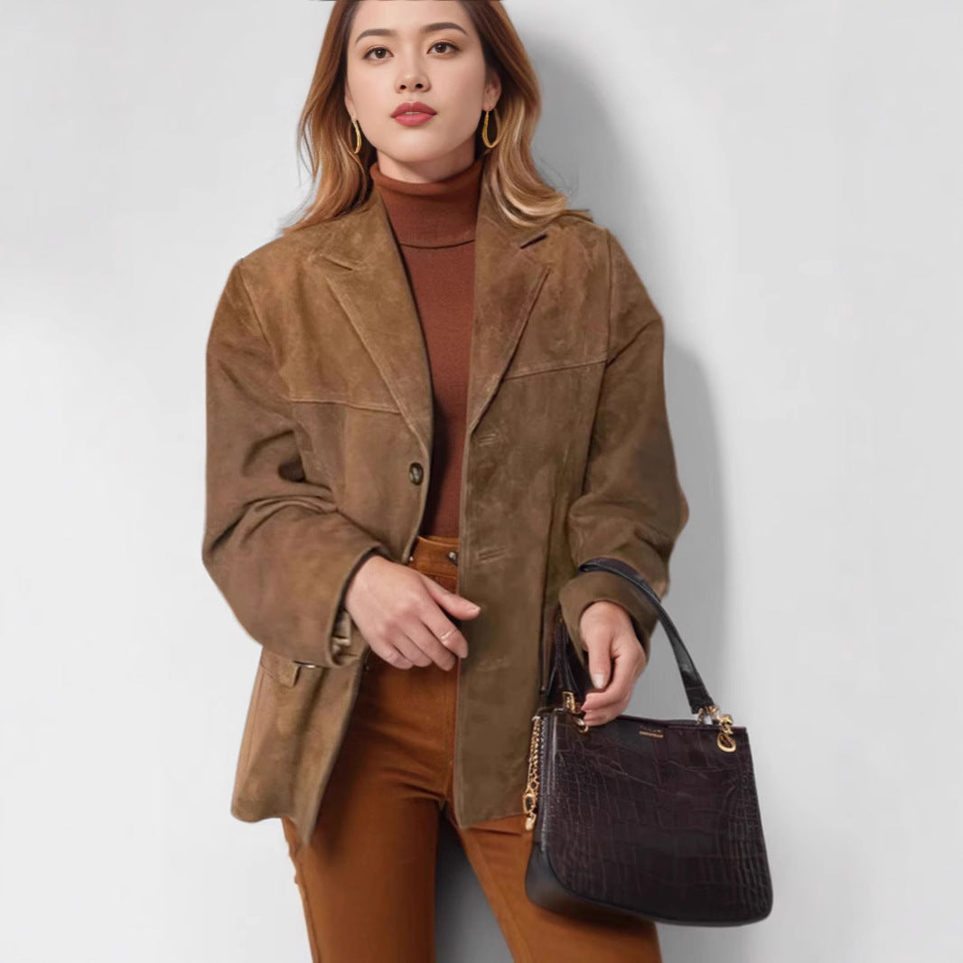 Lune London Elegant suede jacket for women
