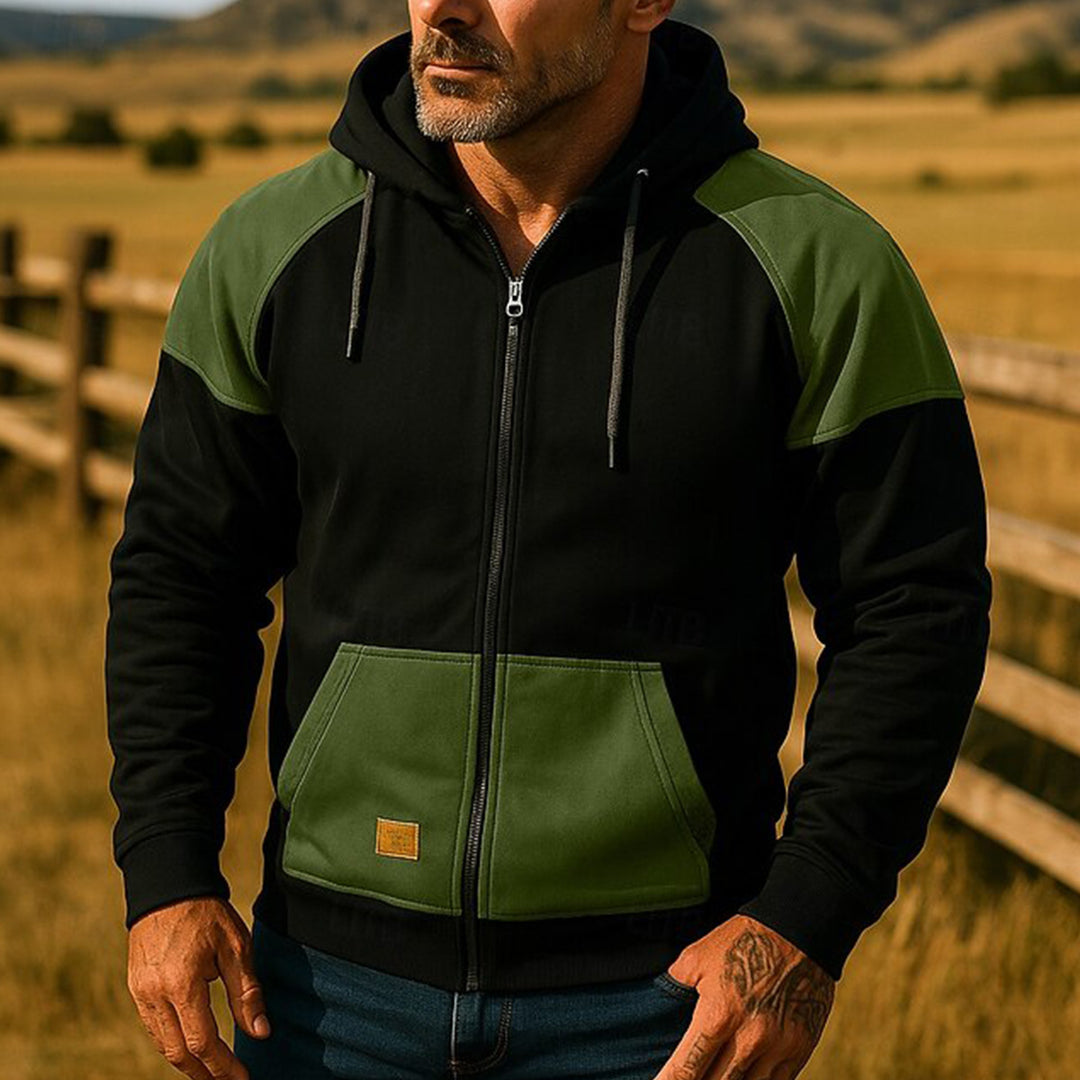 Men's sports jacket with chic and stylish color block design