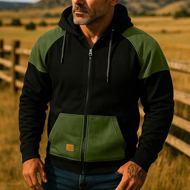 Men's sports jacket with chic and stylish color block design