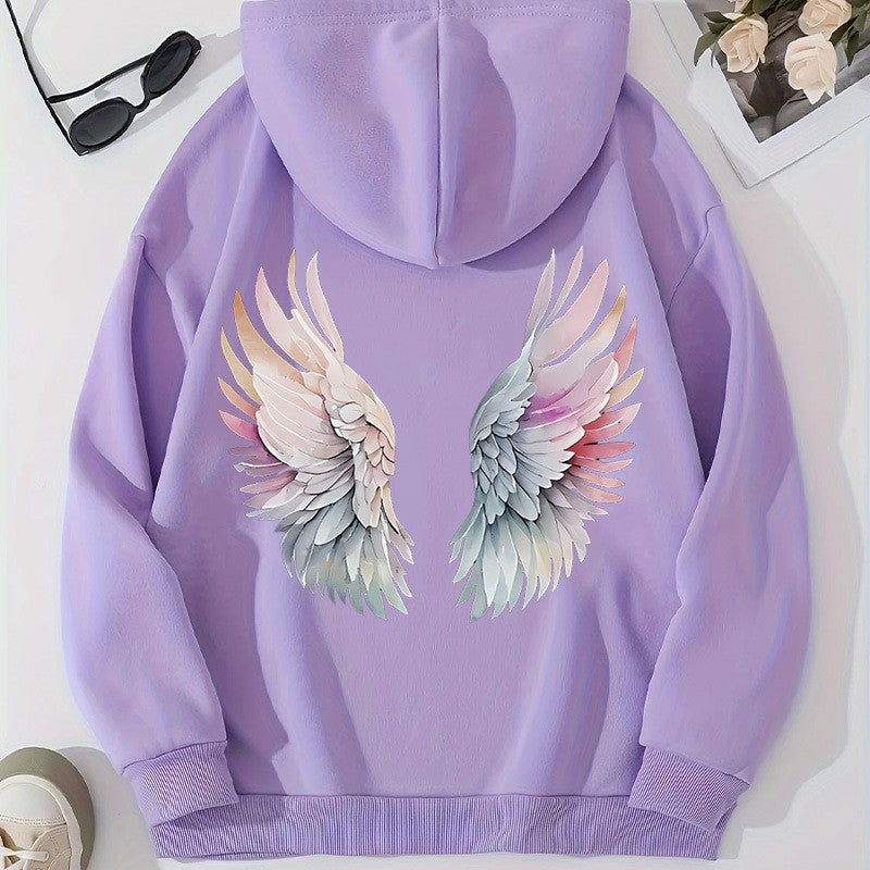Women's hoodie with stylish angel wing design Chic & Stil