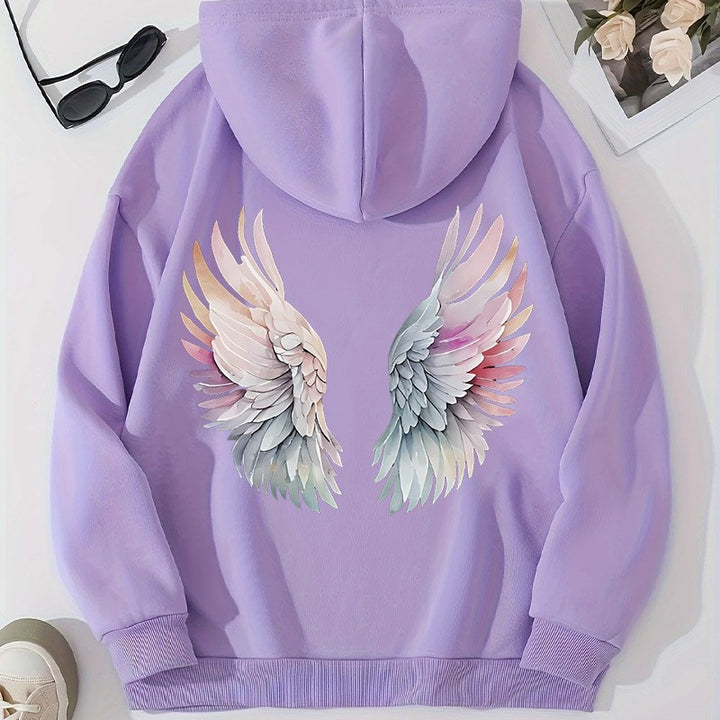 Women's hoodie with stylish angel wing design Chic & Stil