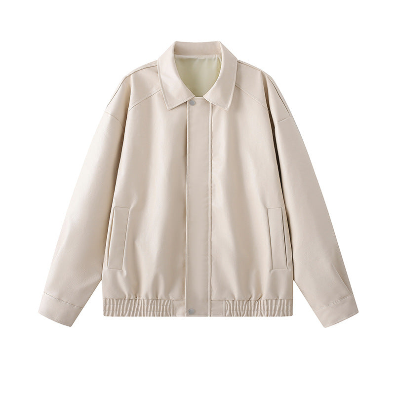 Elegant faux leather jacket for men with elastic waist Lune London