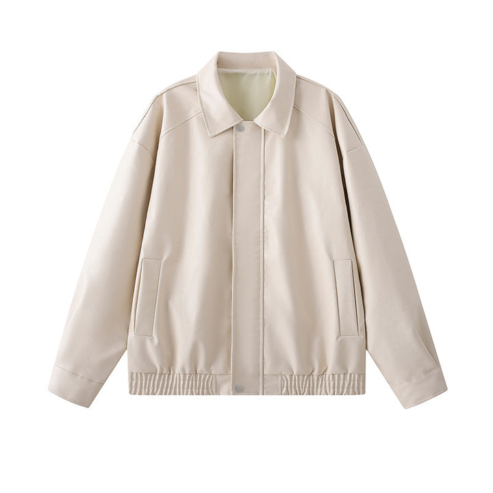 Elegant faux leather jacket for men with elastic waist Lune London