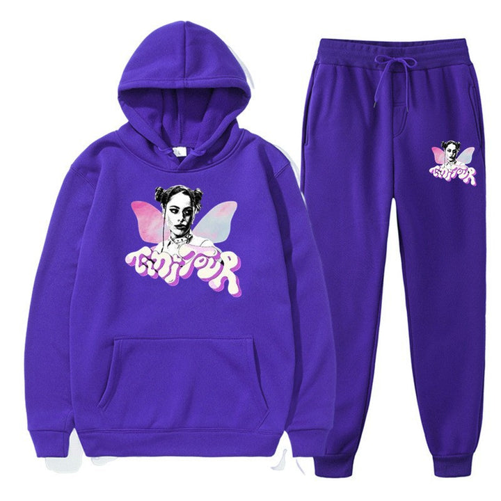 Women's sweatshirt and jogging pants set with creative graphic design Chic & Stil