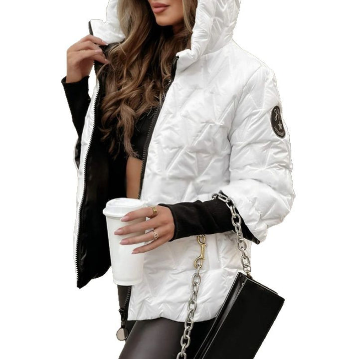 Winter jacket for women with high collar and coated outer fabric Lune London