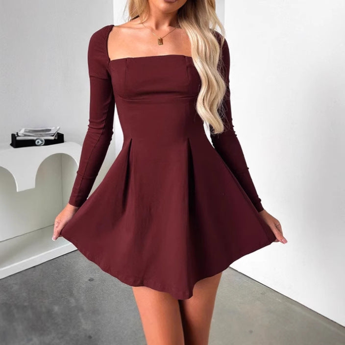 Summer mini dress for women with puff sleeves and square neckline Lune London