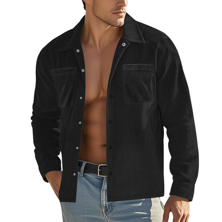 Corduroy jacket for men with practical chest pockets and structured design Lune London