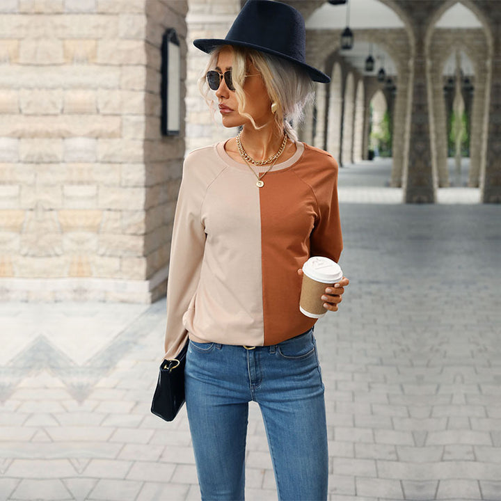 Sweat-shirt féminin à la mode avec un design tendance en color block Chic & Stil