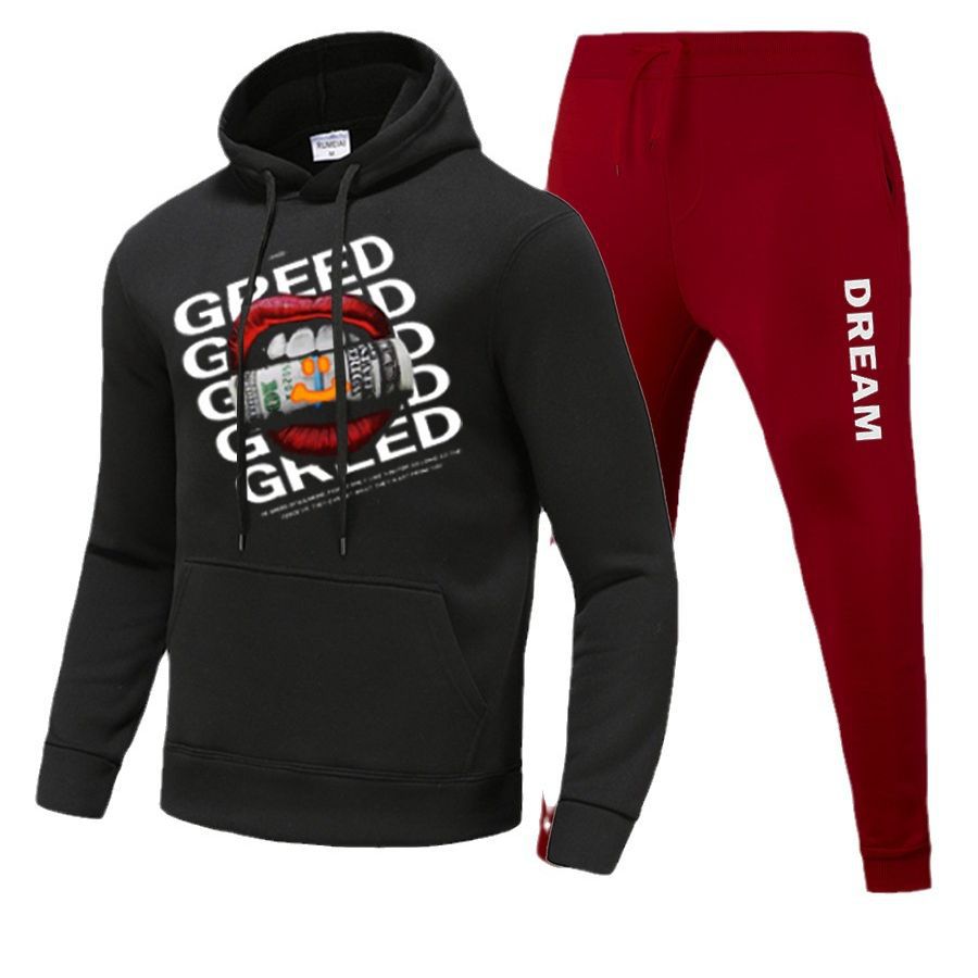 Women's hoodie and jogger pants set with creative print Lune London