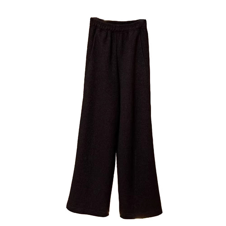 Pantalons en tissu à coupe large pour femmes avec taille élastique Chic & Stil