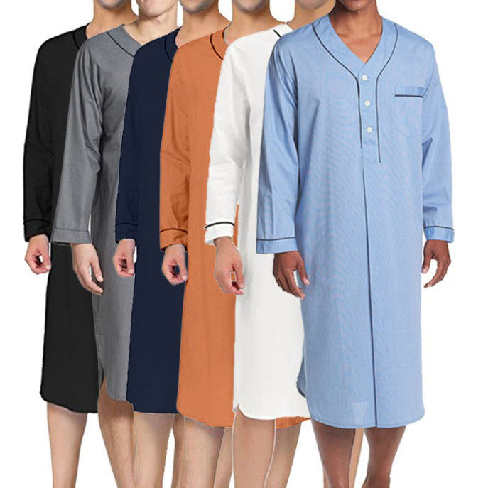 Men's nightshirt with elegant button placket and practical chest pocket Lune London