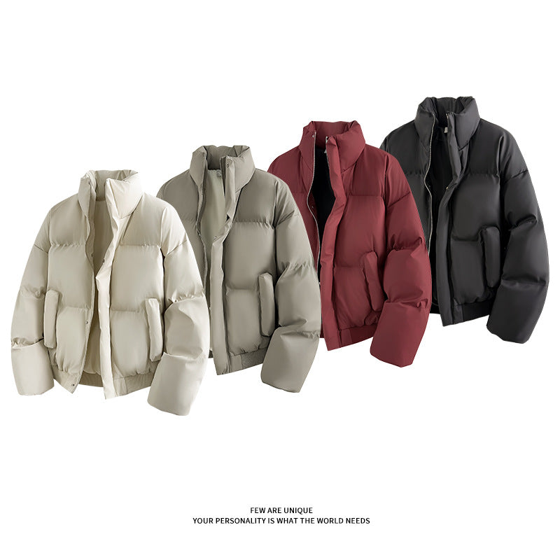 Trendy padded jacket for men with high collar and practical pockets Lune London