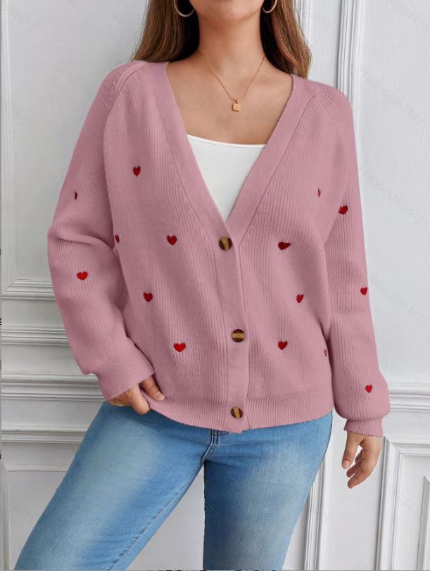 Gilet pour femmes avec appliqués en forme de cœur et fermeture à boutons Chic & Stil