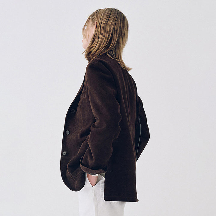 Femmes Blazer en Suède Élégant avec Poches Pratiques Chic & Stil