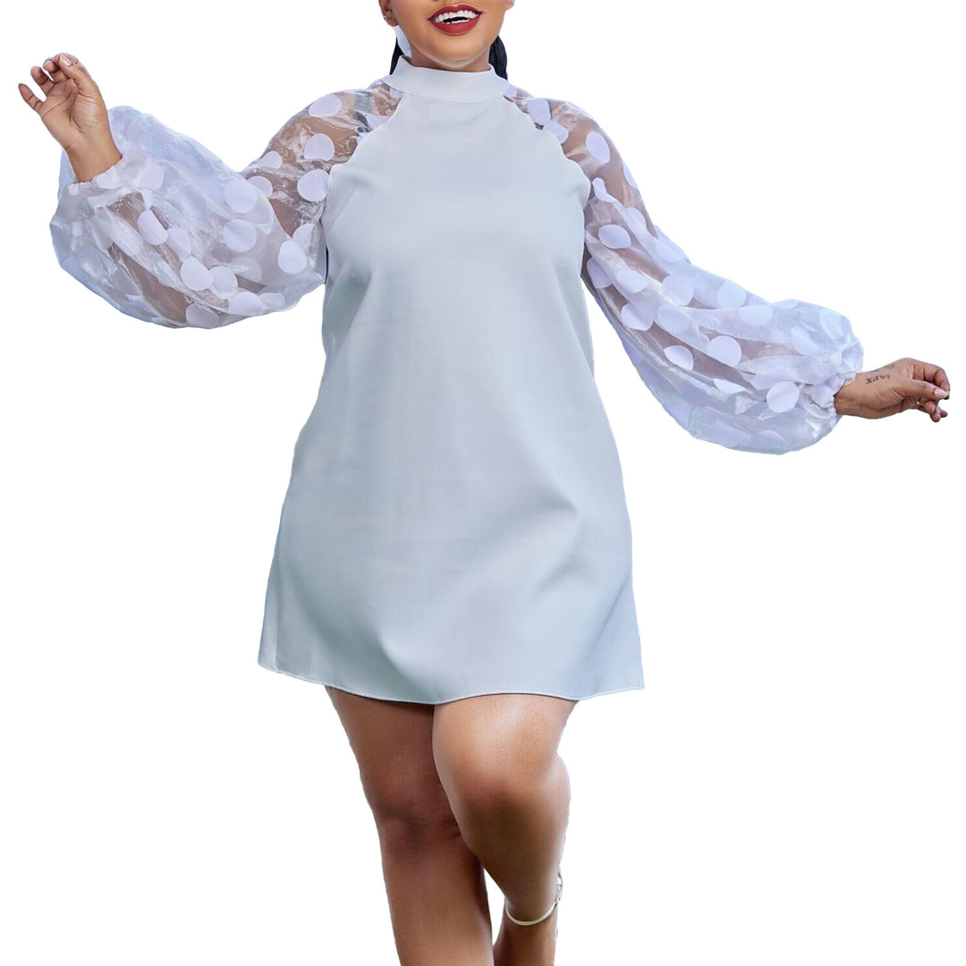Ladies Elegant Maxie Dress with Chic Oversized Puff Sleeves and Style