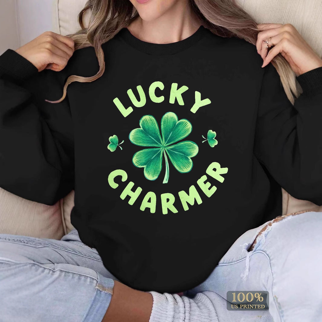 Women's sweatshirt with motivational print and casual fit Lune London