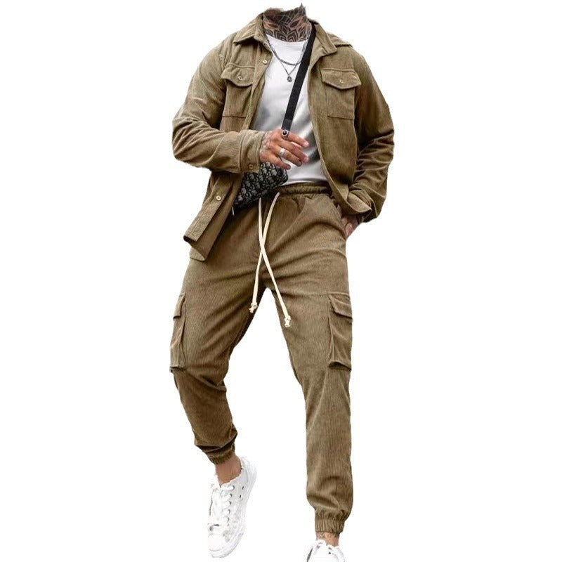 Trendy cargo pants for men with practical cut and casual chic jacket