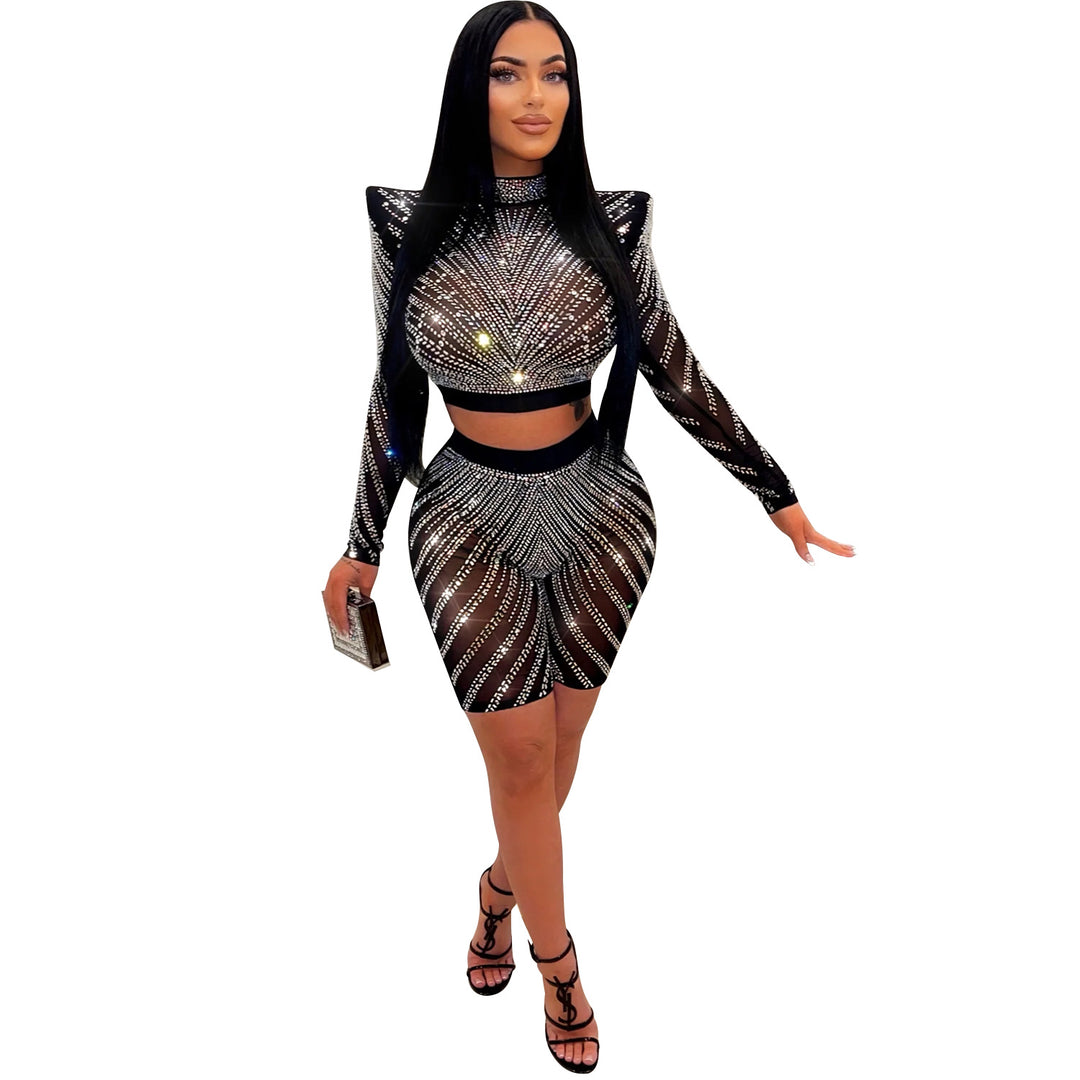 Ladies Glitter Two-Piece Body Set Lune London