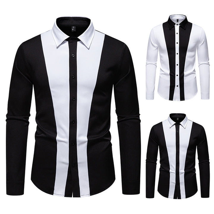 Men's Elegant Shirt with Colored Contrast Inserts Lune London